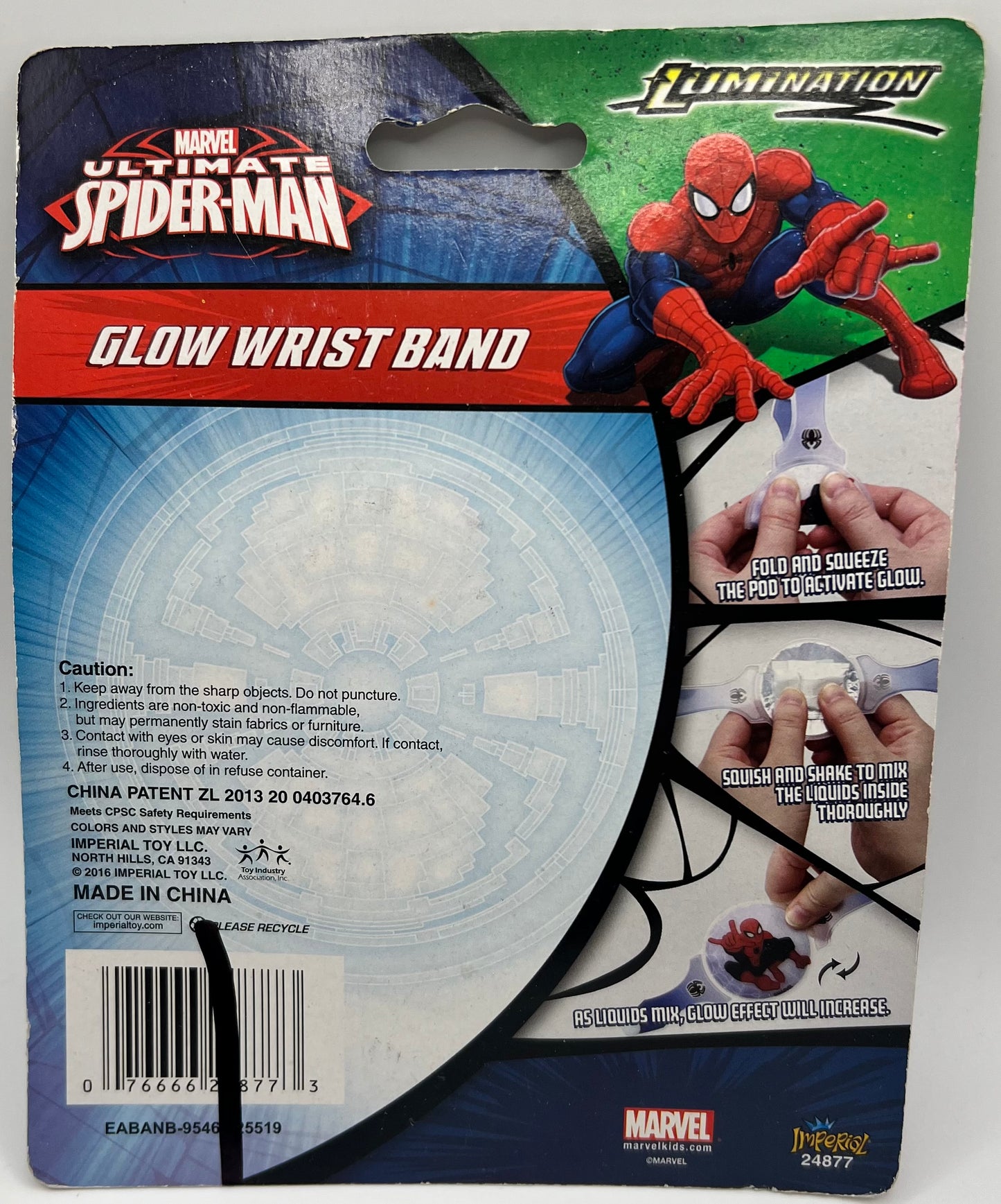 2016 Marvel Ultimate Spider-Man Glow Wrist Band