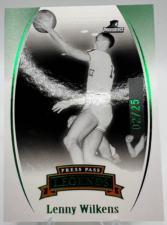 2007-08 Press Pass Legends Lenny Wilkens Emerald Green Variant Basketball Card