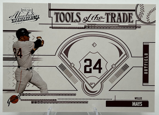 2005 Playoff Absolute Memorabilia Tools of The Trade Willie Mays Red Baseball Card