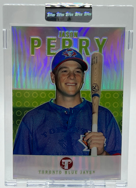 2003 Topps Prestine Refractor Jason Perry Uncirculated Baseball Card