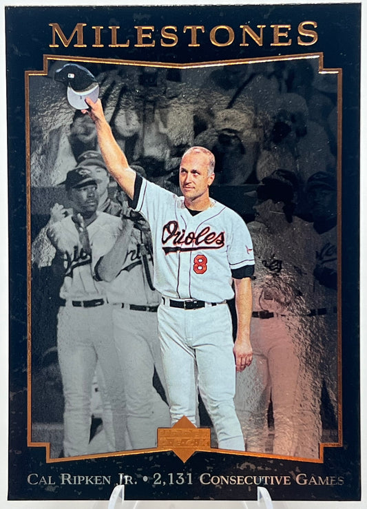 1996 Upper Deck Milestones Cal Ripken Jr Baseball Card