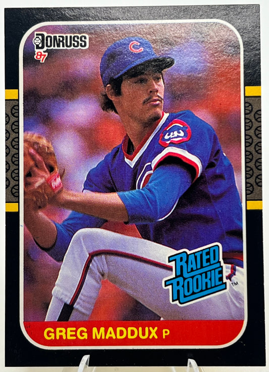 1987 Donruss Greg Maddux Rated Rookie Baseball Card