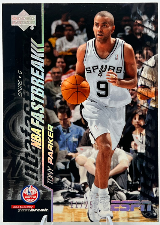 2005-06 Upper Deck ESPN NBA Fastbreak 25th Anniversary Tony Parker Basketball Card