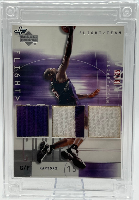 2022-23 Jersey Fusion Basketball Vince Carter Triple Patch Game Worn Jersey Basketball Card