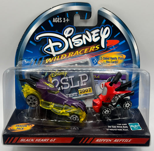 Disney Wild Racers Dragon Pack Maleficent Mushu Black Heart GT Rippin' Reptile