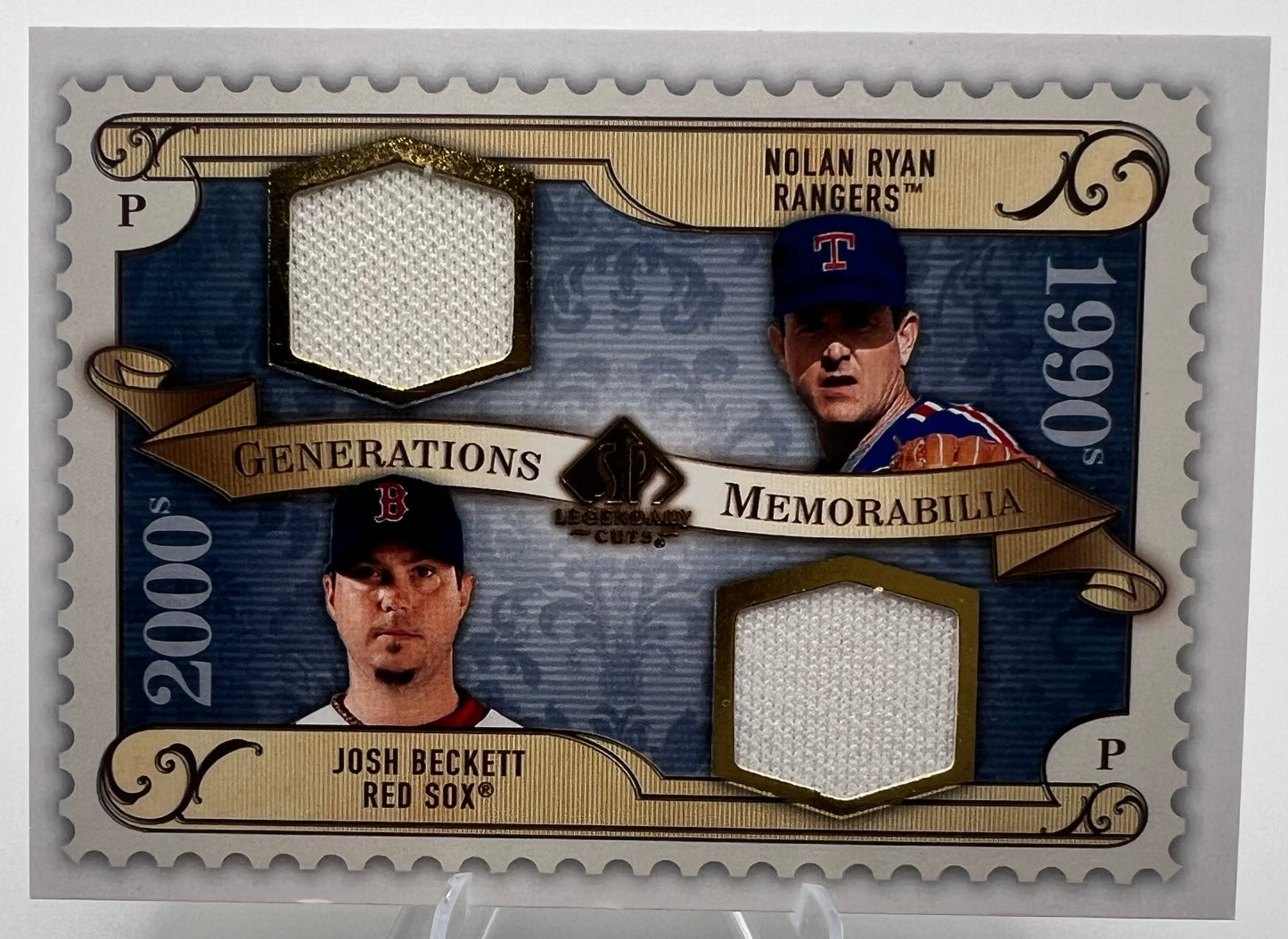 2009 SP Legendary Cuts Generations Memorabilia Nolan Ryan, Josh Beckett