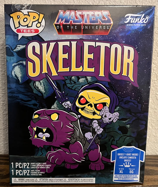 Funko Tees & Pop Skeletor Masters of The Universe Glow In The Dark X-Large T-Shirt
