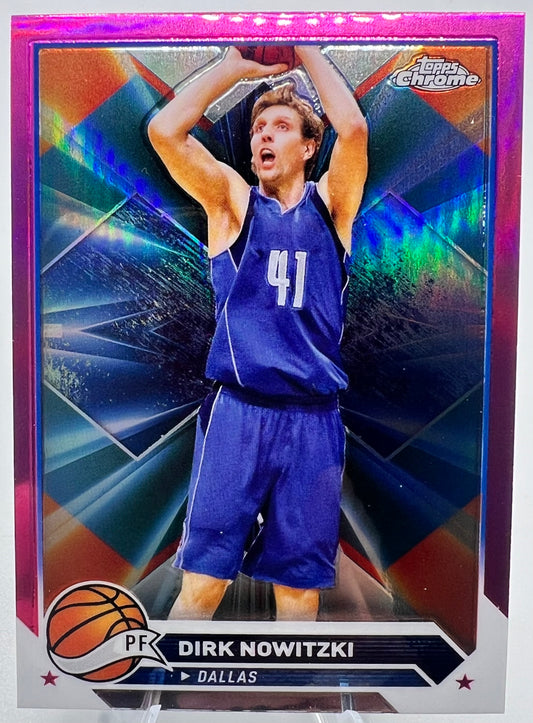 2024 Topps Chrome Pink Refractor Dirk Nowitzki Basketball Card