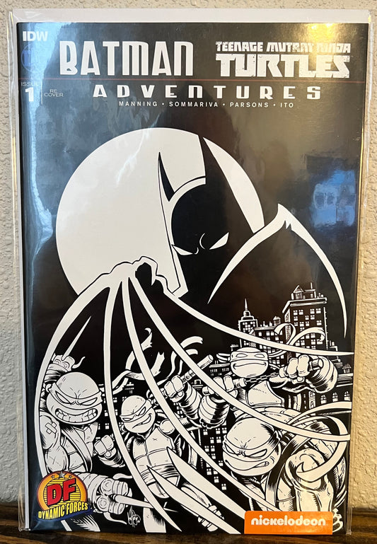 Batman/ Teenage Mutant Ninja Turtles Adventures #1 DF B&W Variant w/COA