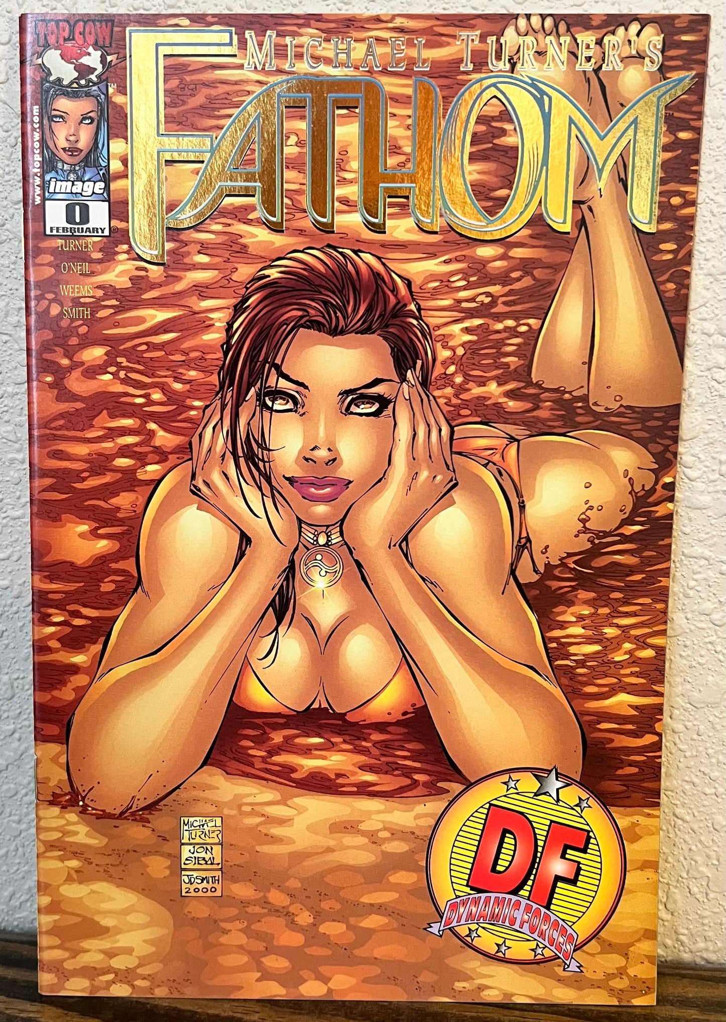 Michael Turner's Fathom #0 DF's Gold Variant Cover