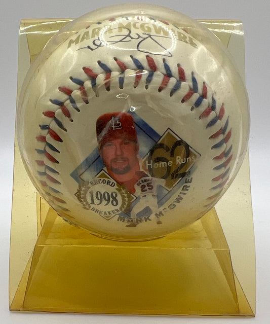 1998 Mark McGuire 62 Home Run Commemorative Baseball In Holder