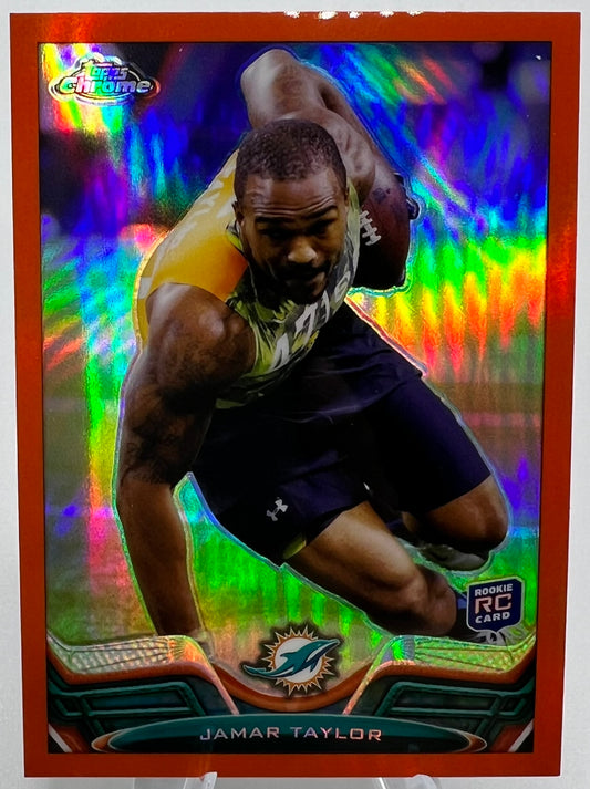 2013 Topps Chrome Orange Refractor Jamar Taylor Rookie Football Card