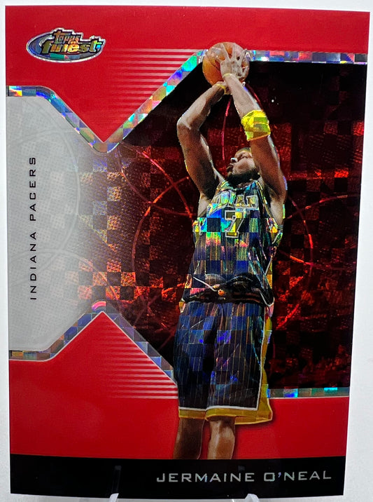 2004-05 Topps Finest Red X-Fractor Jermaine O'Neal Basketball Card #42/99
