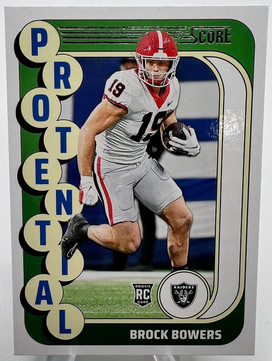 2024 Score Brock Bowers Protential Rookie Football Card