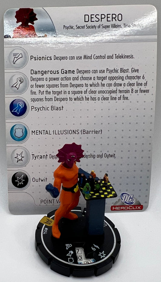 DC Heroclix Arkham Asylum Despero #054 Super Rare W/Card