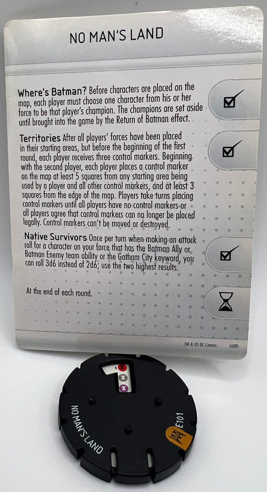 DC Heroclix No Man's Land #E101 Event Dial Arkham Asylum Set W/Card