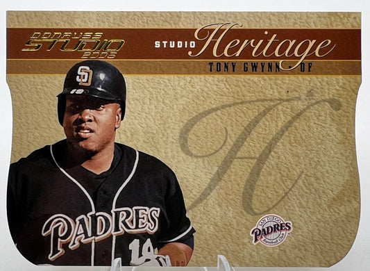 2005 Donruss Studio Heritage Tony Gwynn Die-Cut Baseball Card #16/50