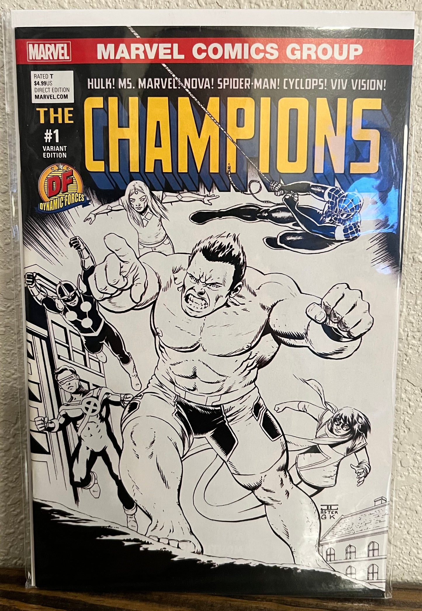 Champions #1 Dynamic Forces B&W Variant Cover Limited to 2500