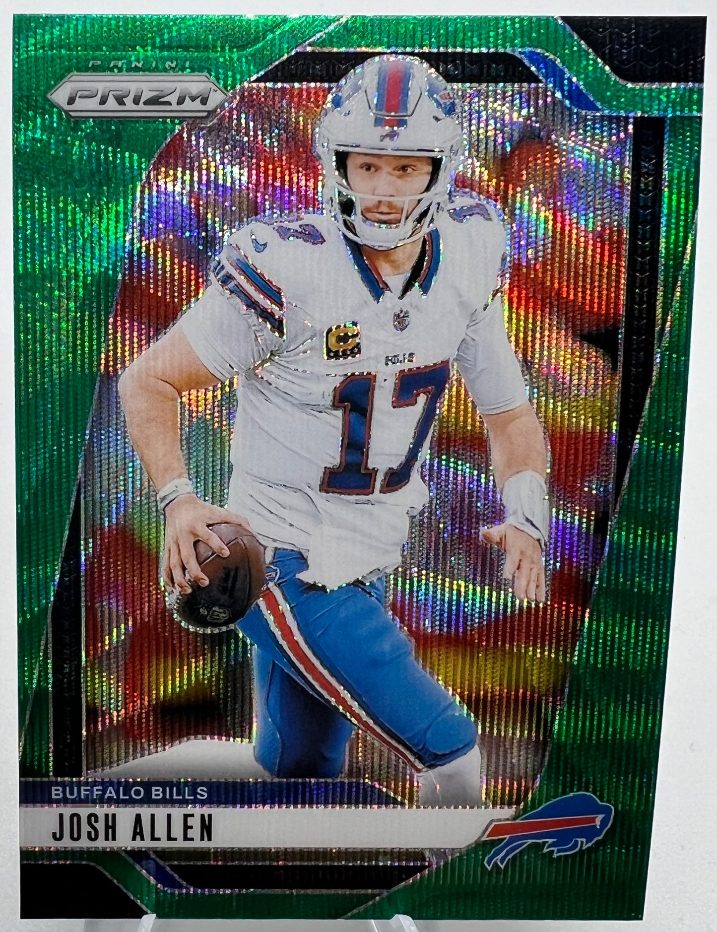 2024 Panini Prizm Josh Allen Green Wave Prizm Football Card