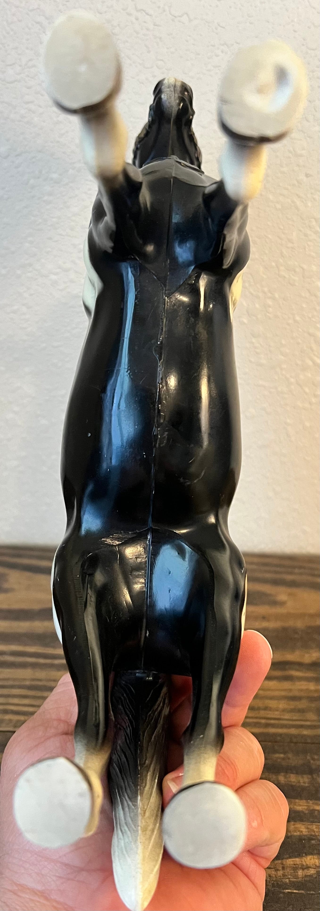 Vintage 1956-67 Breyer Glossy Black White Pinto Tobiano Horse