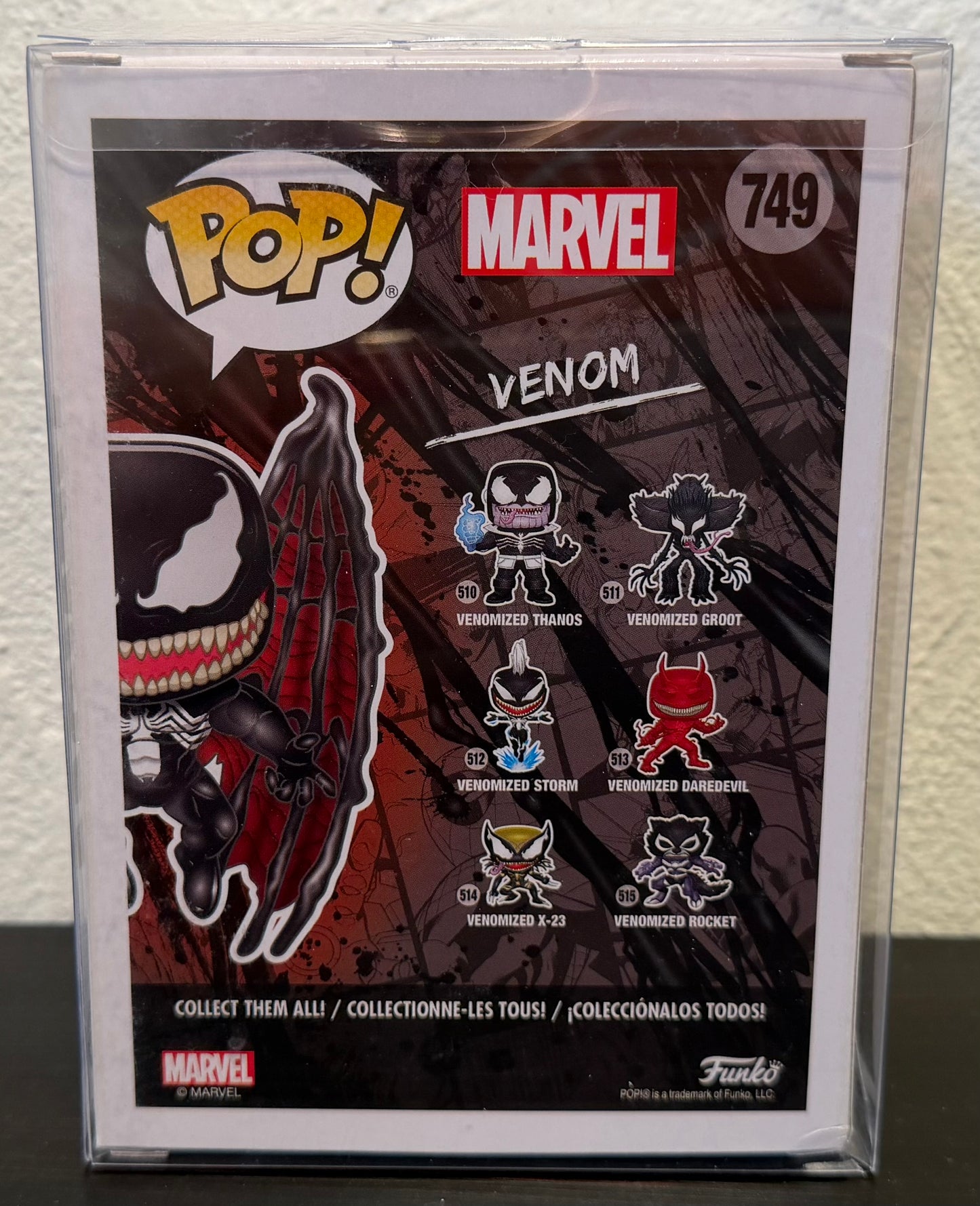 Marvel Venom with Wings Glow in the Dark Pop in the Box Exclusive #749