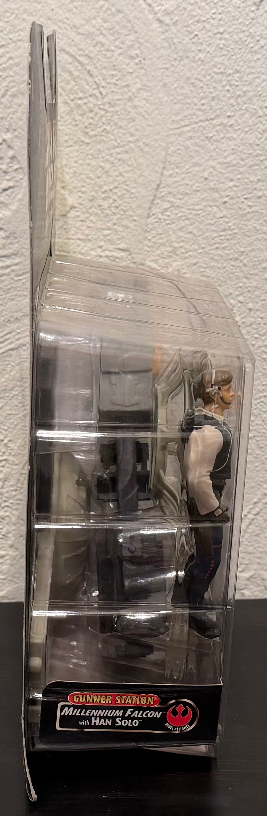 Vintage 1997 Star Wars Power of the Force Gunner Station Millennium Falcon with Han Solo