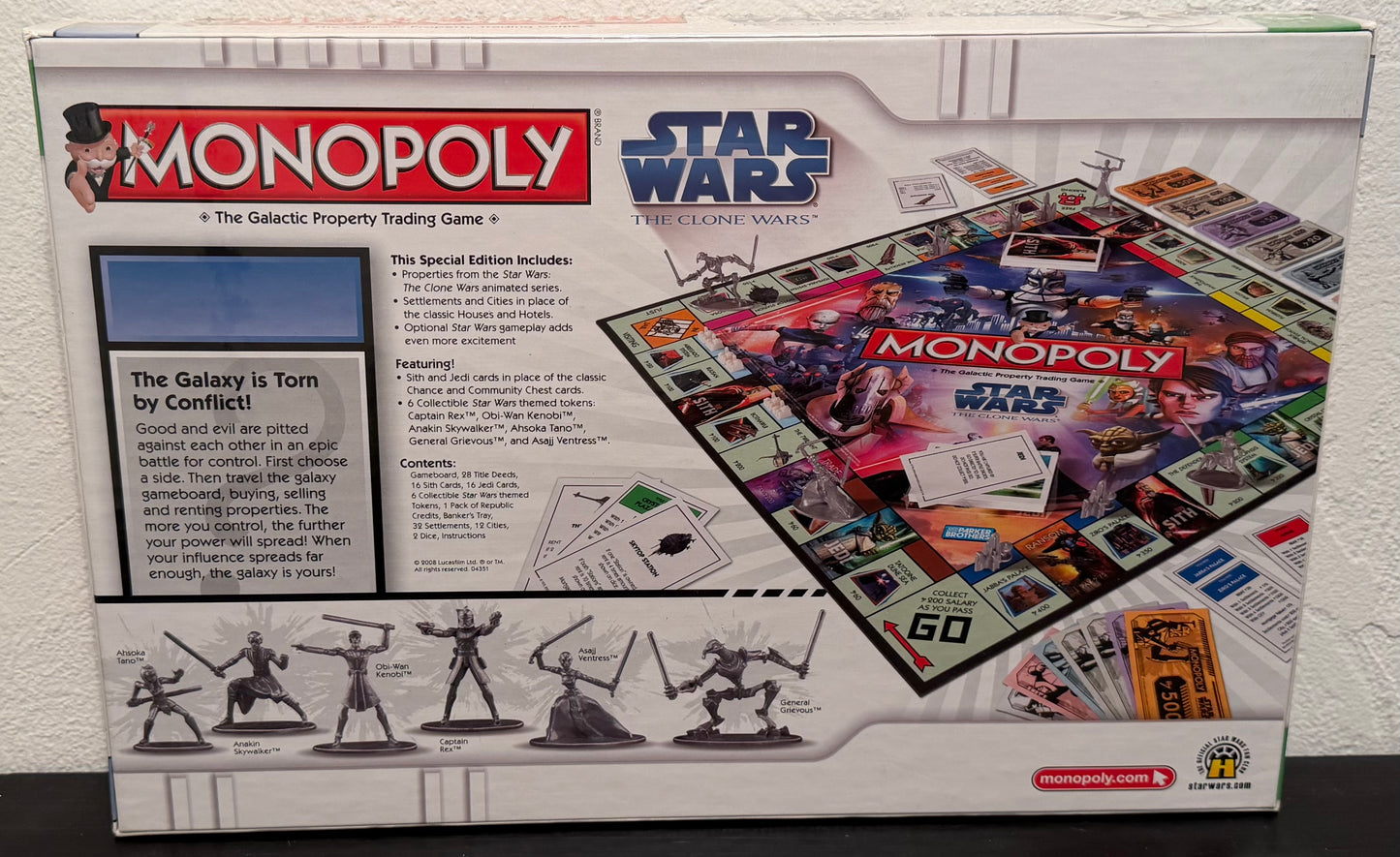 2008 Star Wars Monopoly The Clone Wars Board Game Sealed