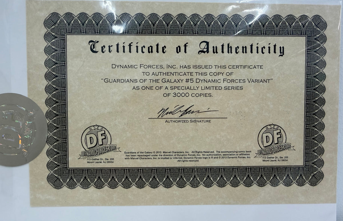 Guardians of The Galaxy #5 Dynamic Forces Variant Cover Limited to 3000 w/COA