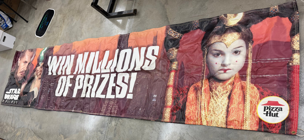 Star Wars Episode 1 Vintage 12ft Pizza Hut Double Sided Banner