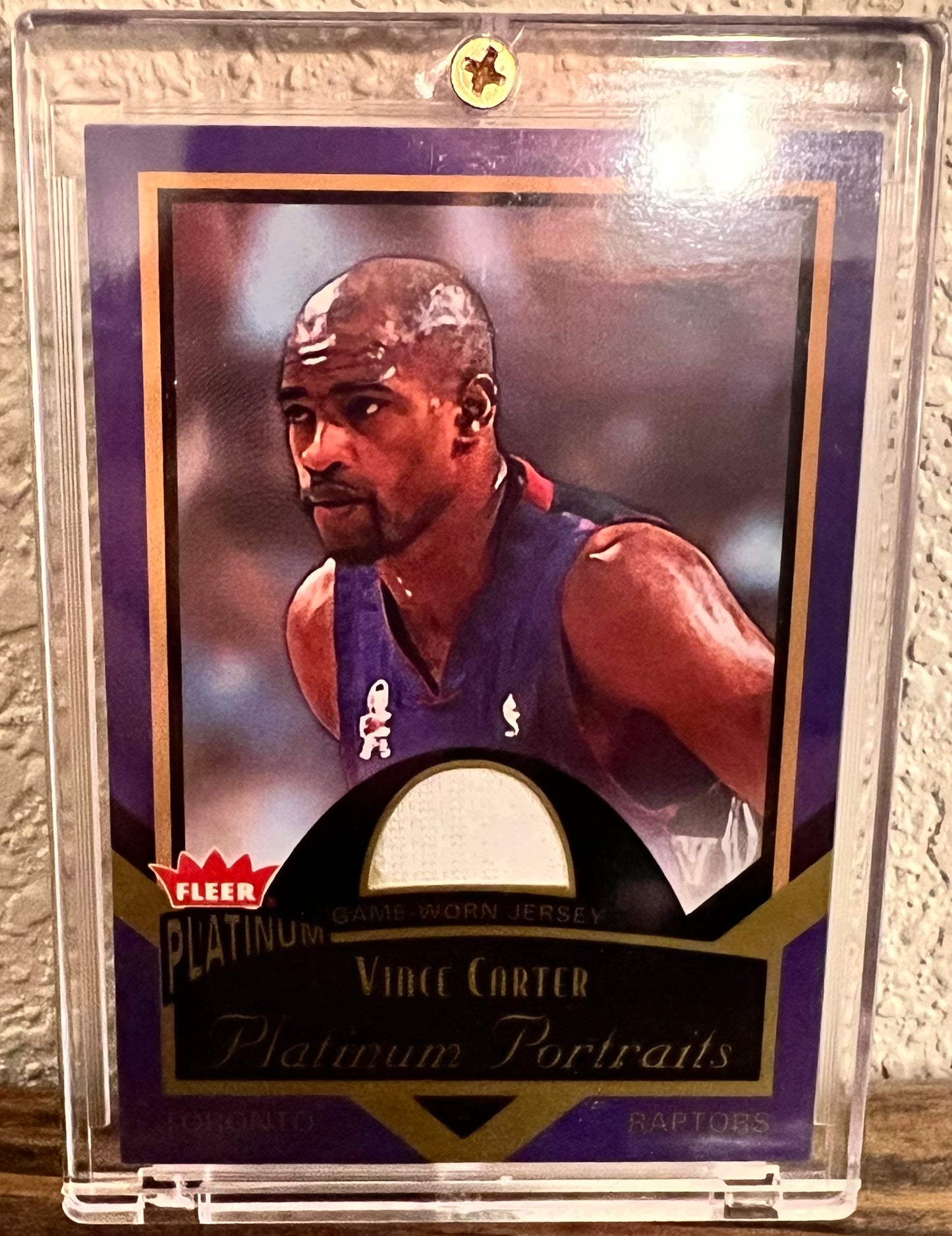 2002-2003 Fleer Platinum Portraits Vince Carter Game Worn Jersey