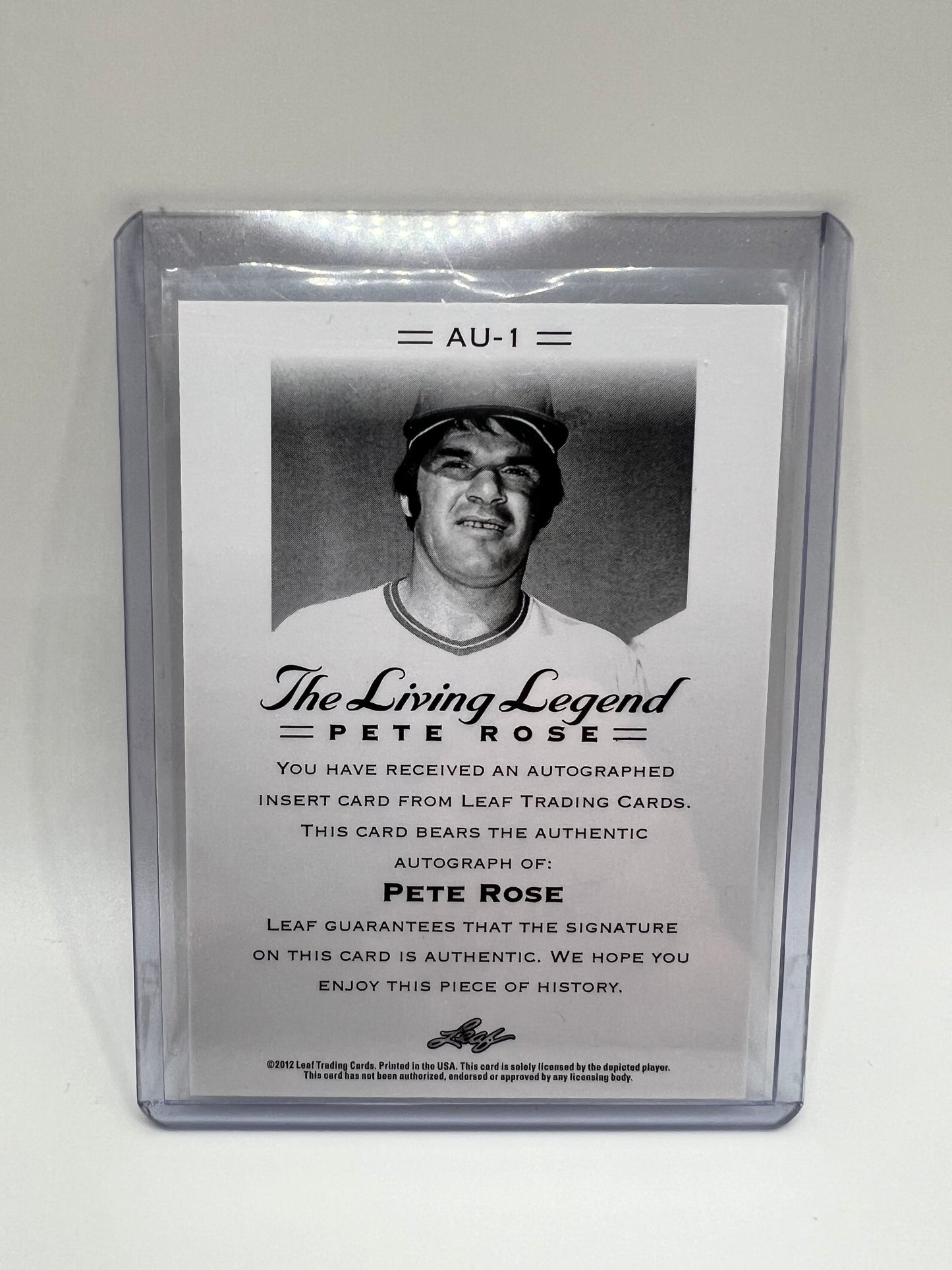 2012 Autographed Pete Rose