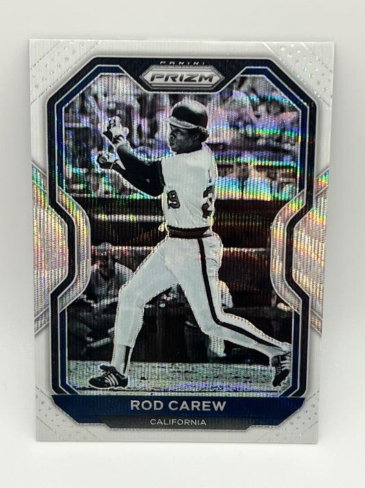2021 Rod Carew Angels White Prizm Card