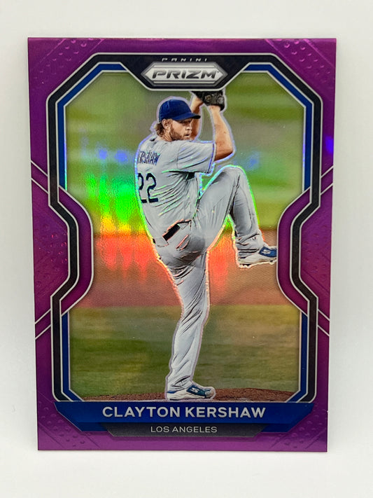 2021 Clayton Kershaw, Dodgers Purple Prizm