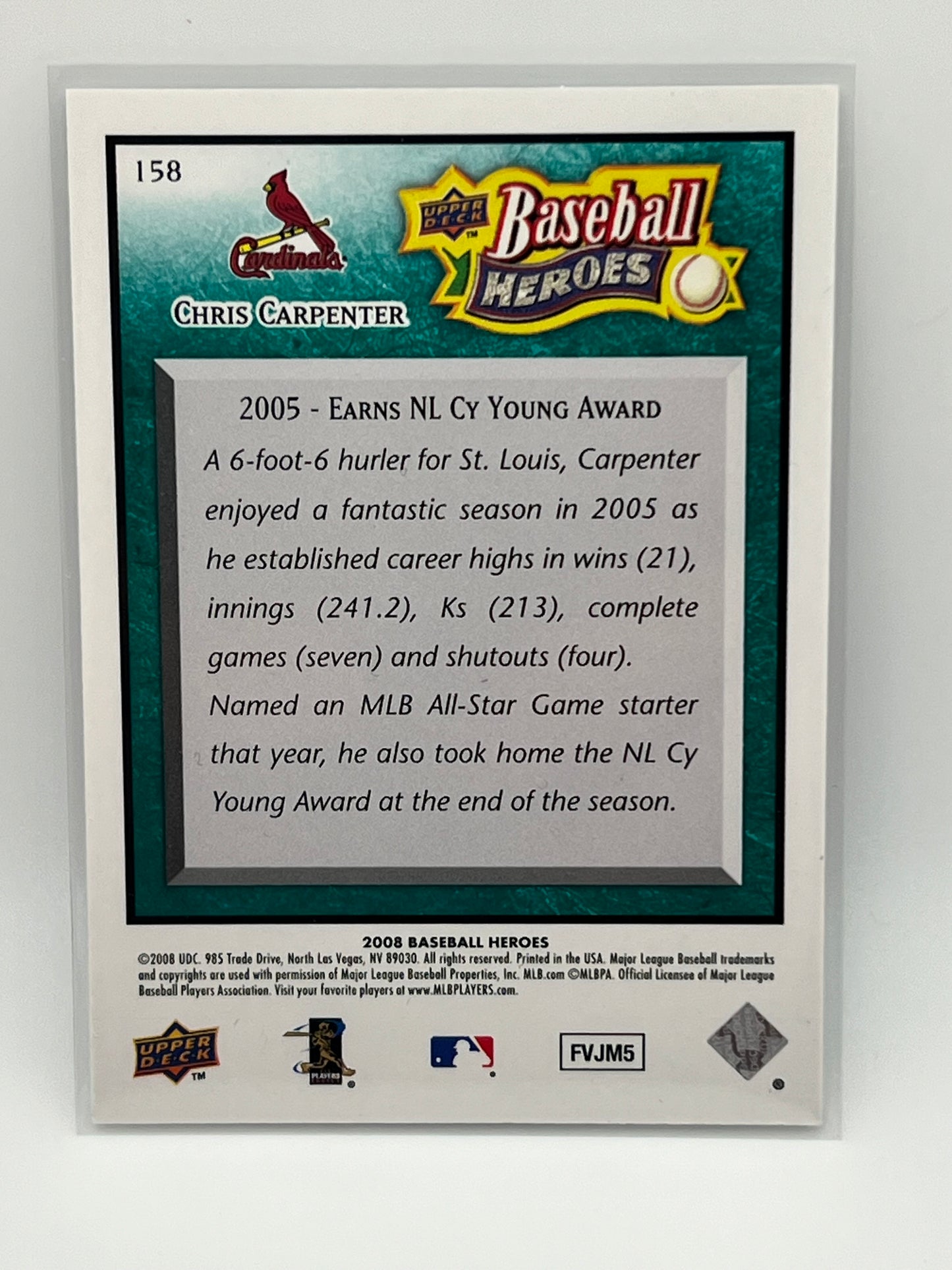 2008 Chris Carpenter 3/99 Numbered