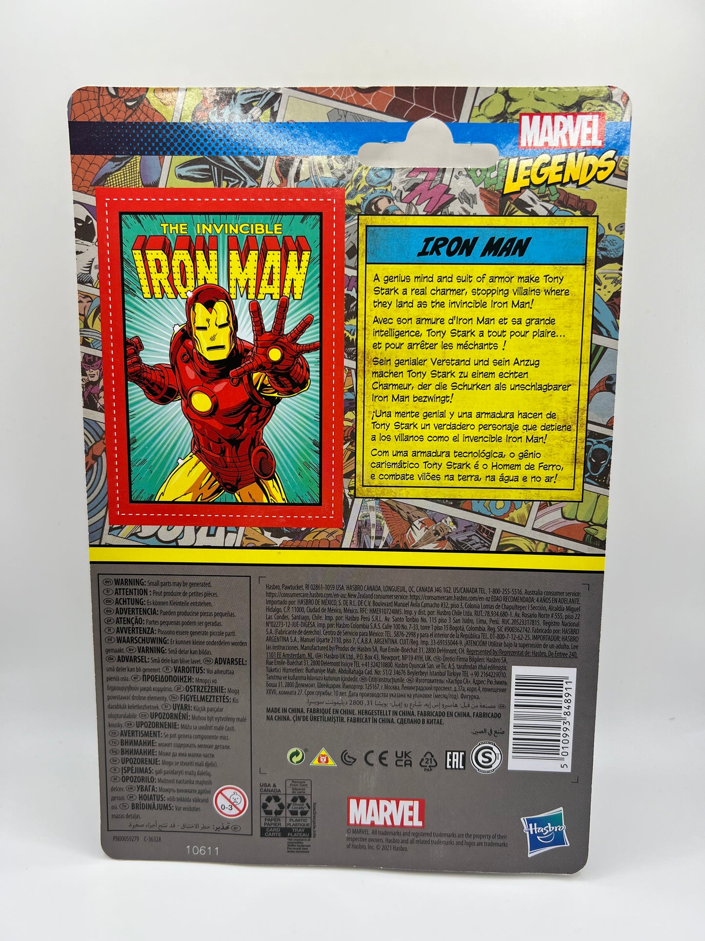 Marvel Legends Retro Kenner Iron Man Action Figure - NEW UNOPENED