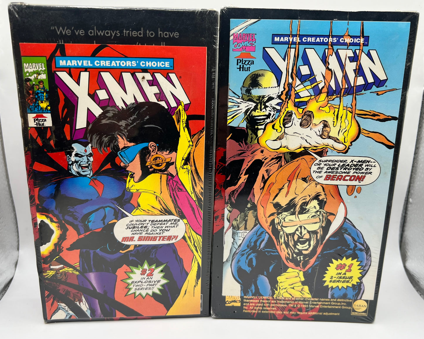 1999 Set of 2 Marvel X-Men VHS