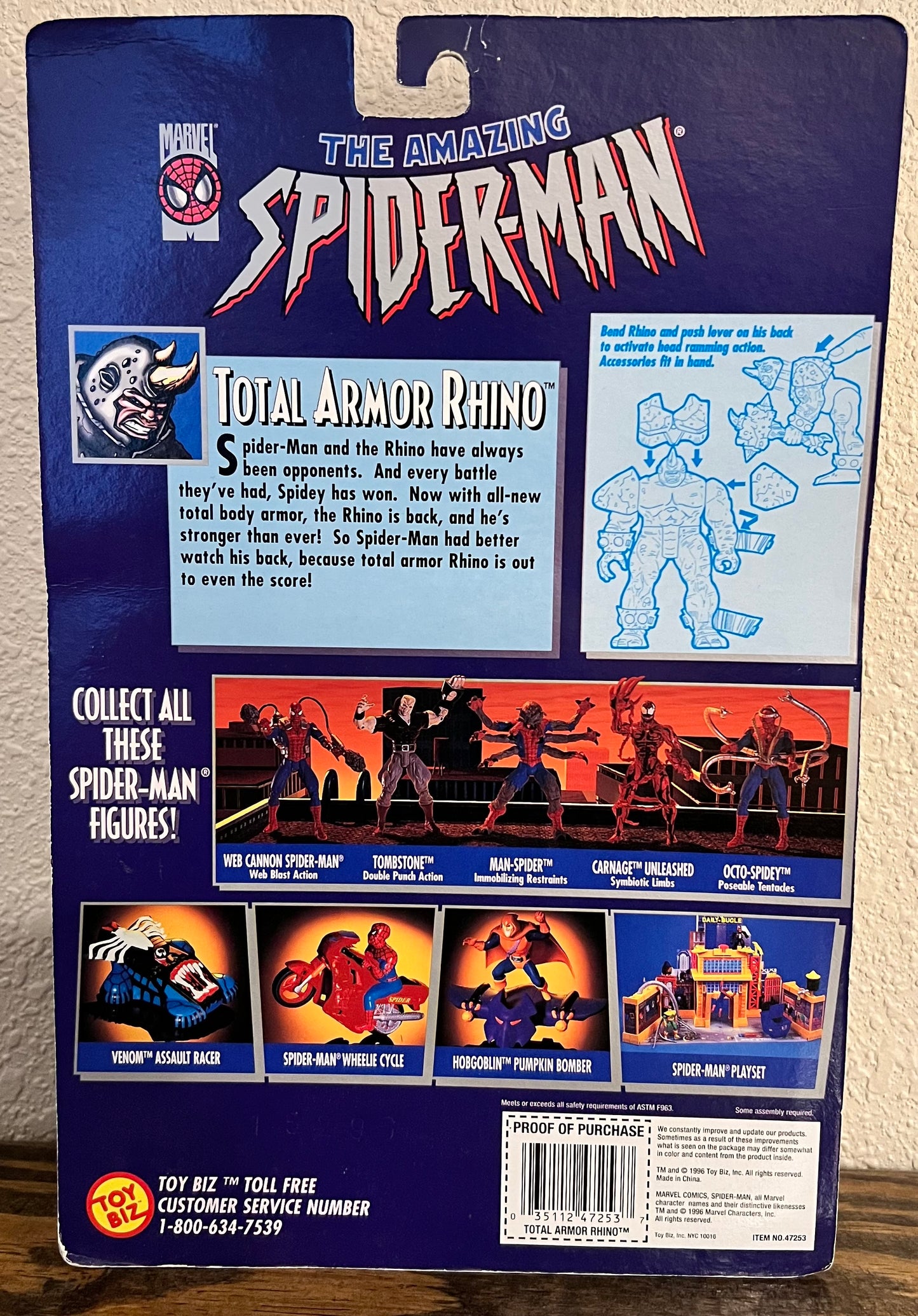 1996 Spiderman Total Armor Rhino