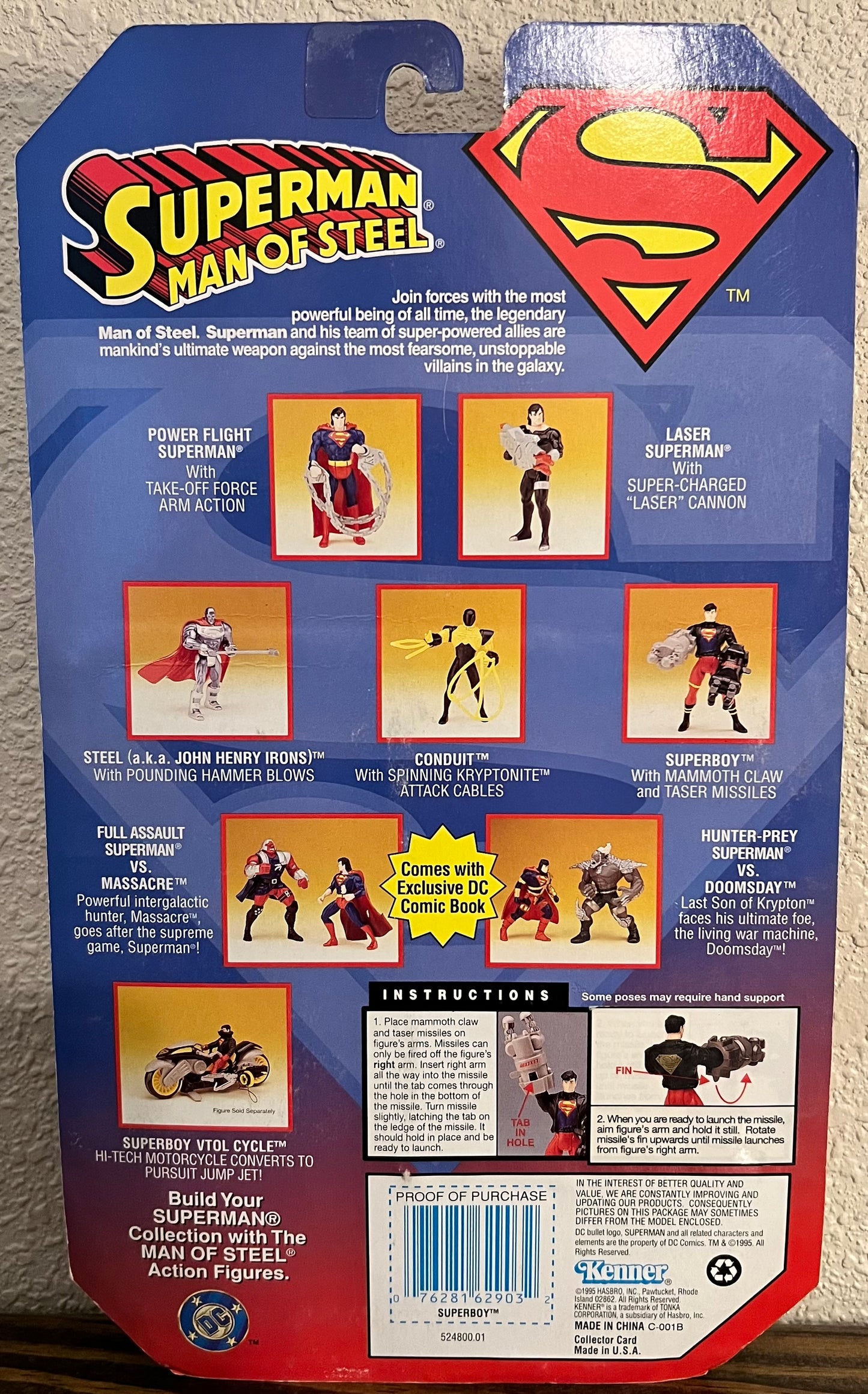 1995 Superman Superboy Action Figure