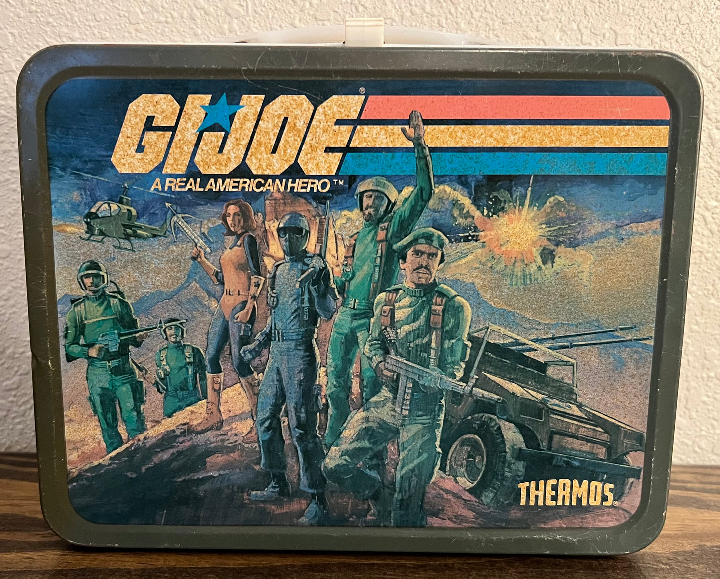 1982 G.I. Joe Vintage "A Real American Hero" Metal Lunchbox & Thermos